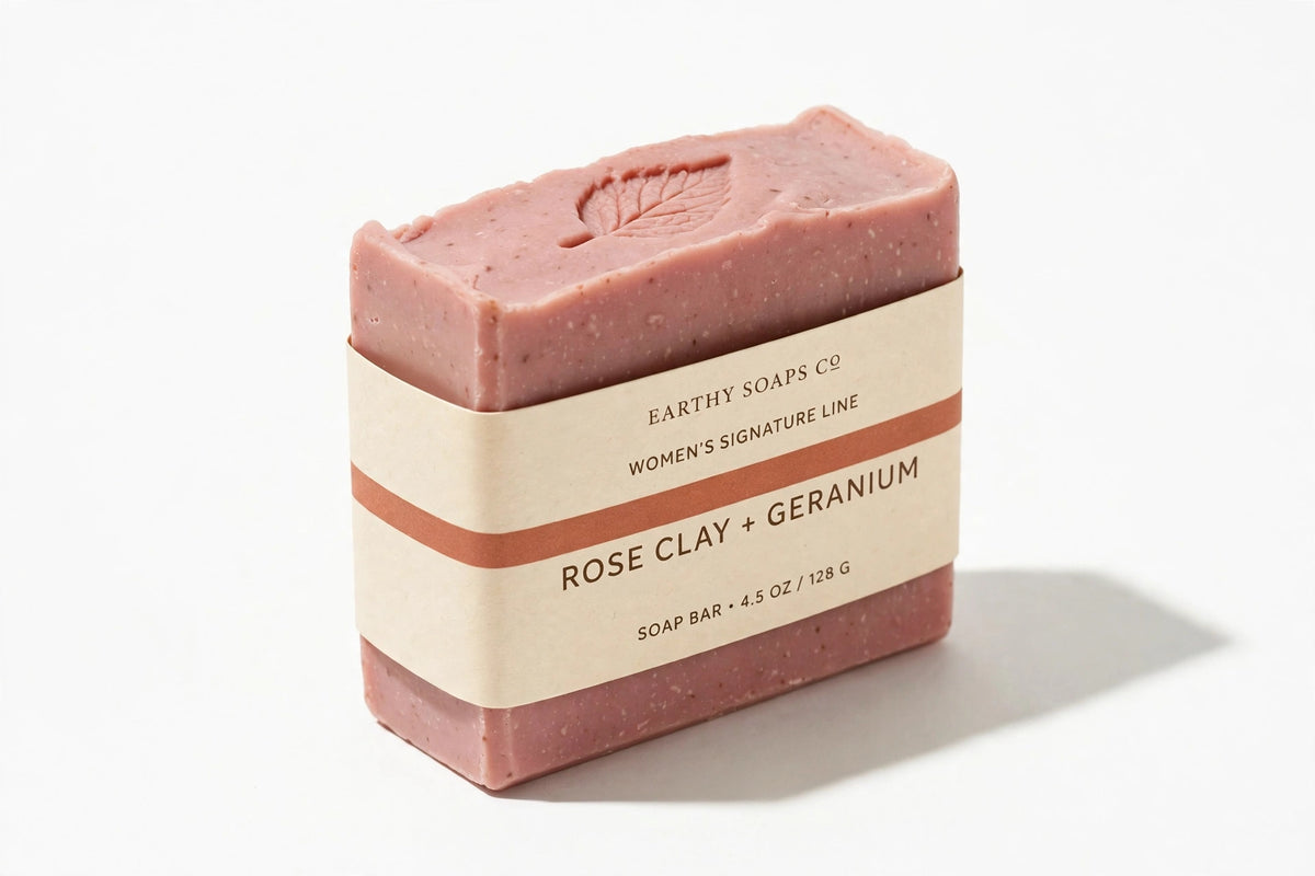 Rose Clay & Geranium Soap Bar